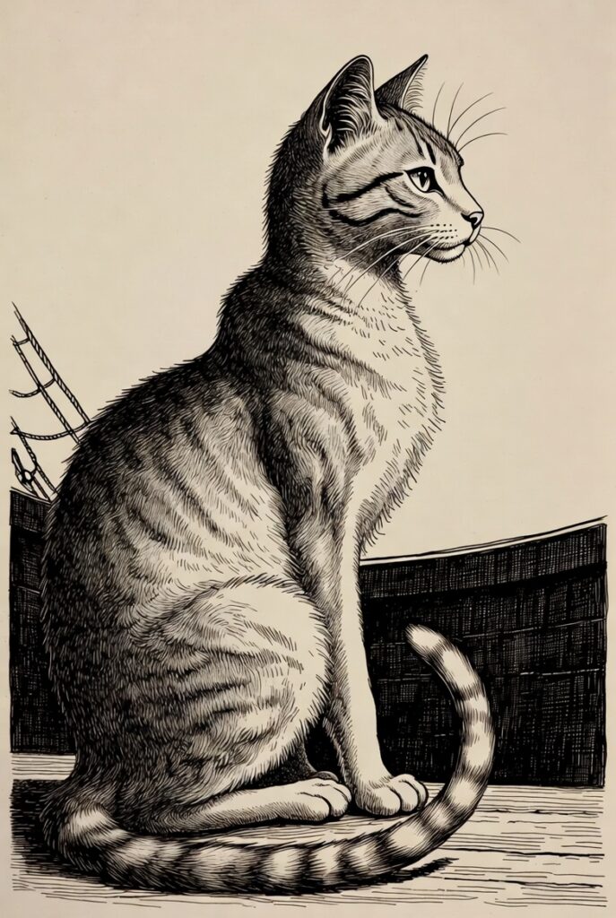 Getigerte Schiffsatze