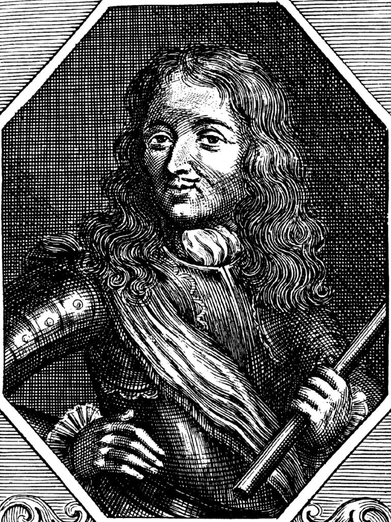 Eine historische Zeichnung von (wahrscheinlich) D'Artagnan