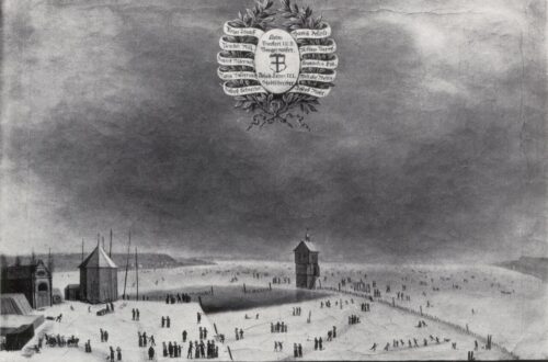 Der Konstanzer Hafen bei der Seegfrörne 1830